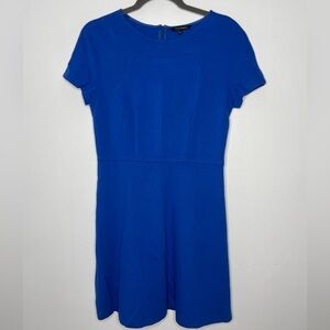 TARA Jarmon cobalt blue fit and flare mini dress